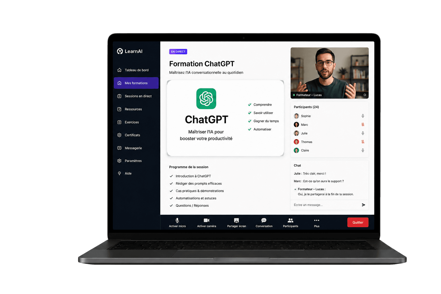 Formation ChatGPT — visio live